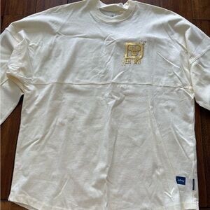 Disney Cream Long-Sleeve Shirt with Gold Logo